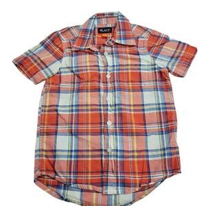 Children's Place plaid buttondown shirt S